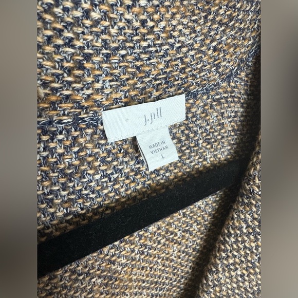 J Jill Sweater Blazer | Neutral Marled Knit | Size Large Cozy Fall Perfection - Picture 2 of 9